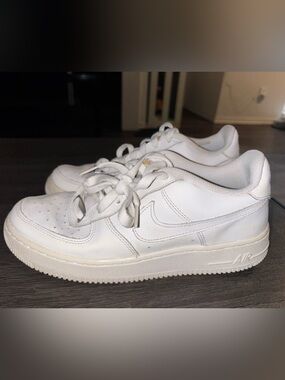 White Nike Air Force 1s- youth size 7